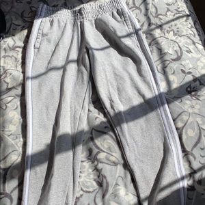 WOMENS GRAY ADIDAS SWEATPANTS